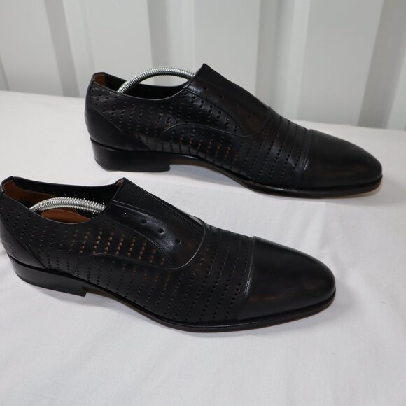 John Fluevog Mens The Gateways Sather Black Slip On Loafer Size 10.5 Leather - Picture 3 of 10